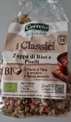 Zuppa di riso e piselli