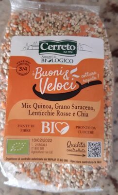 Mix quinoa, grano saraceno, lenticchie rosse e chia