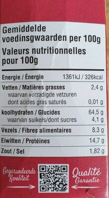 Repas en 5 minutes - Épeautre biologique avec champignons porcini nutrition facts table