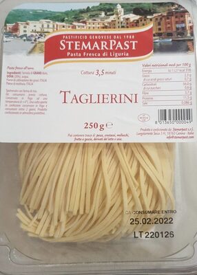 Taglierini freschi all'uovo front packaging