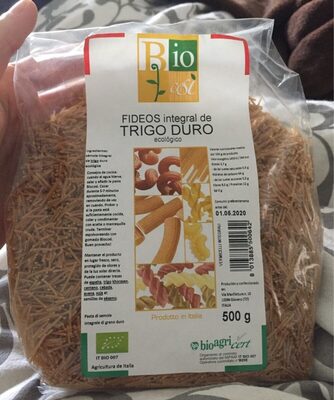 Fideos integral de trigo duro