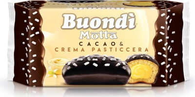 Buondì cacao & crema pasticcera front packaging
