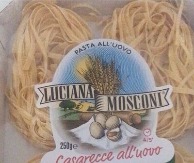 Casarecce all’uovo front packaging