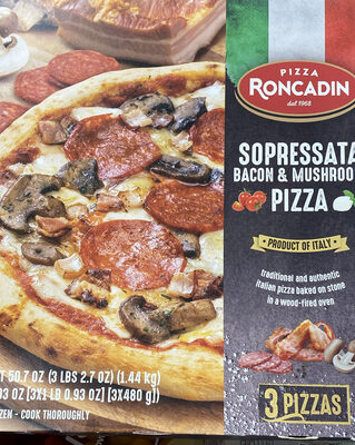 Sopressata Bacon & Mushroom Pizza