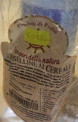 Friselline ai cereali front packaging
