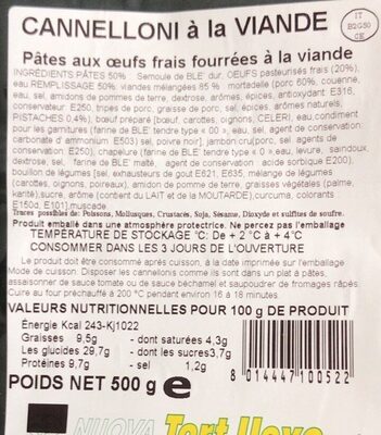 Cannelloni a la viande