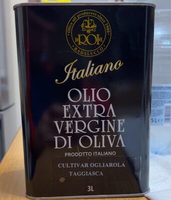 Olio extra vergine d’oliva front packaging