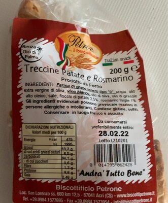 Treccine patate e rosmarino