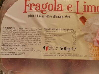 Gelato fragola e limone