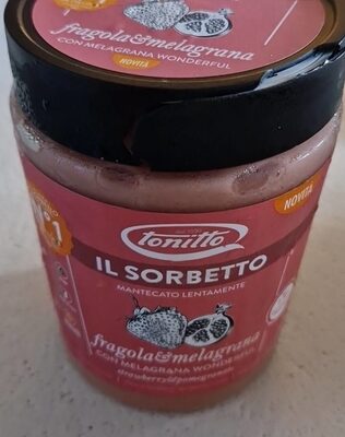 Il sorbetto fragola e melograna front packaging