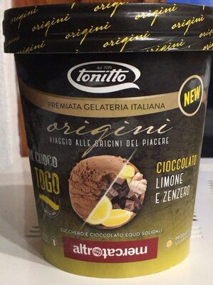 Gelato cioccolato limone e zenzero