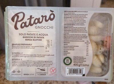 Patarò gnocchi senza glutine