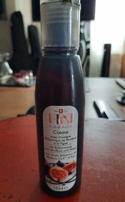 Crème avec vinaigre balsamique de  Modène à la figue