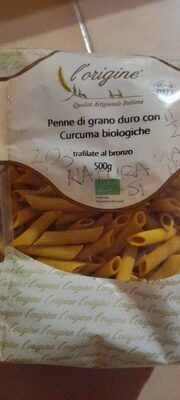 Penne di grano duro con curcuma biologiche