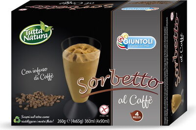 Flute con sorbetto al caffè pezzi