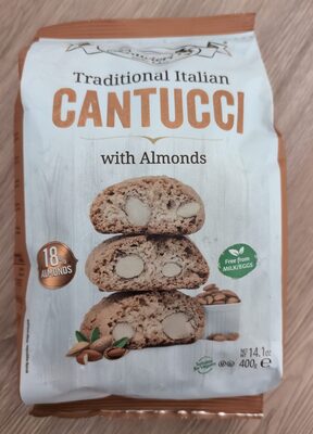 Laurieri Cantucci with Almonds 8015565037080 Kekse mit Mandeln front packaging