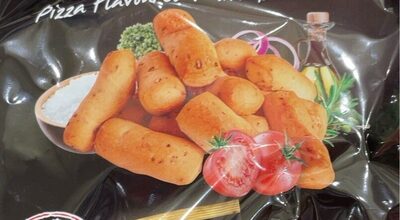 Pizza Flavoured Mini Breadsticks Grissotti, Pizza front packaging