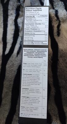 Crespini nutrition facts table