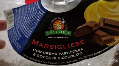 Marsiglese con crema pasticcera e gocce di cioccolato