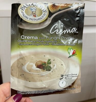 Crema ai funghi porcini front packaging