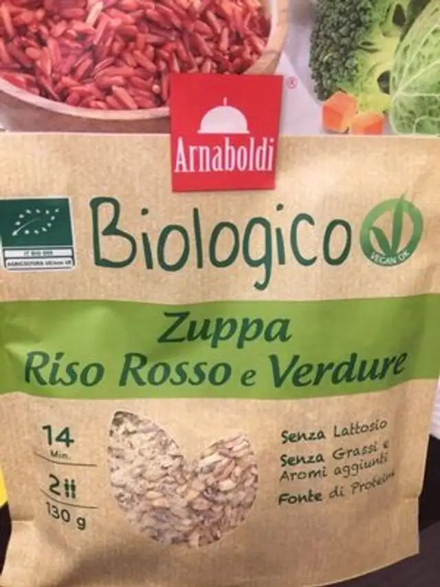 Zuppa riso rosso e verdure front packaging