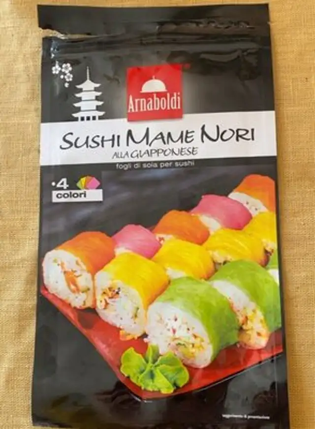 Sushi mame nori alla giapponese front packaging