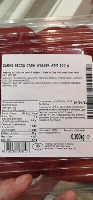 Carne secca front packaging