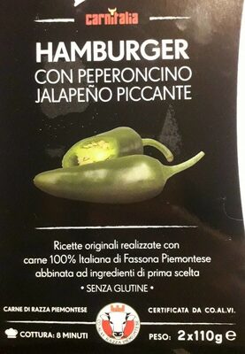 Hamburger con peperoncino jalapeno piccante
