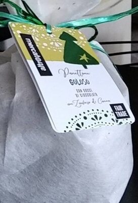 Panettone con gocciole di cioccolato front packaging