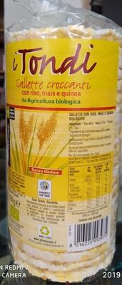 Torta biografía de arroz inflado con maíz y quinoa