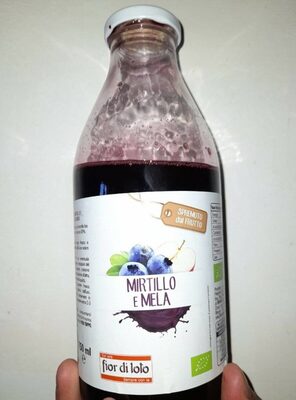 Succo di mirtillo e mela biologico front packaging