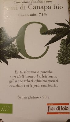 Cioccolato fondente con semi di canapa 71%