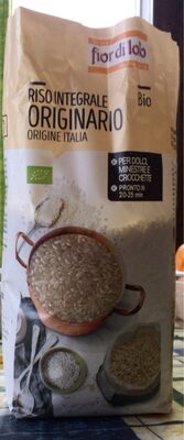 Riso integrale Originario front packaging