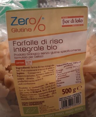 Farfalle di riso integrale