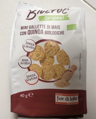 MINI GALLETTE DI MAIS CON QUINOA BIOLOGICHE front packaging