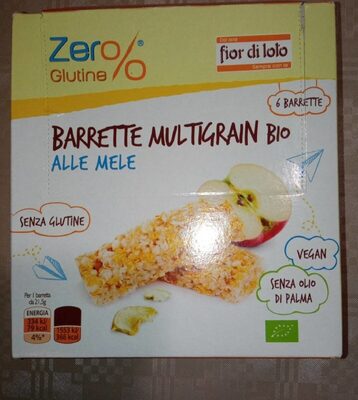 Barrette multigrani bio alle mele front packaging