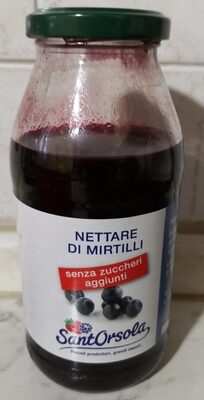 Nettare di mirtilli front packaging