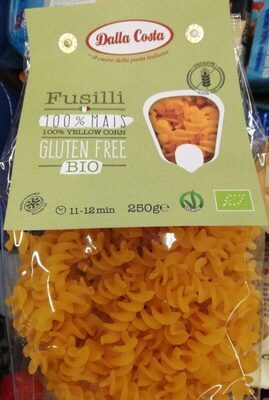 100% Organic Yellow Corn Pasta, Fusilli