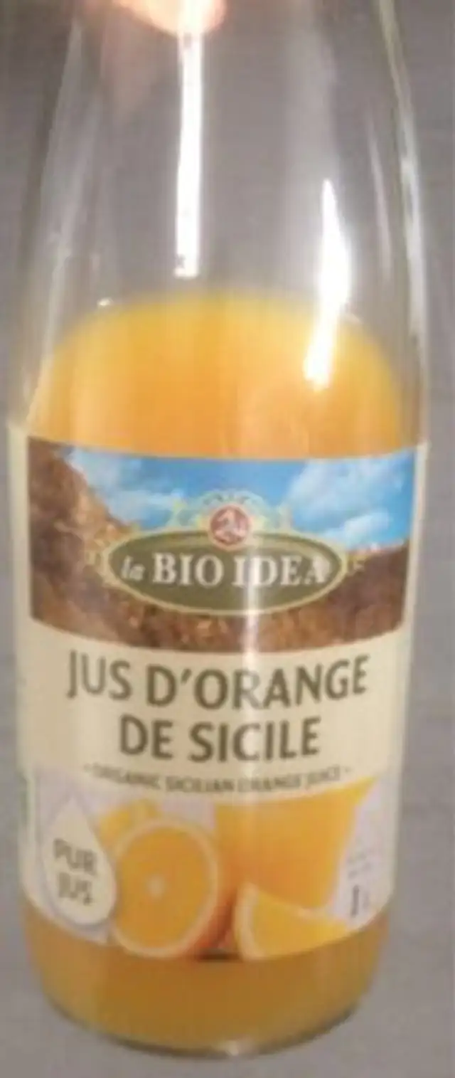 Jus D'orange nutrition facts table
