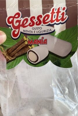 Gessetti confettati al gusto di menta e liquirizia