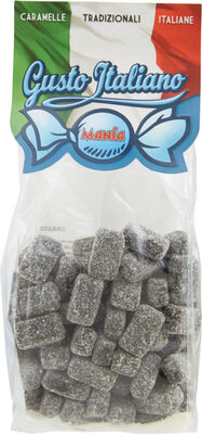 Caramelle gommose al gusto di liquirizia e menta