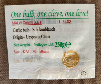 one clove garlic bulb