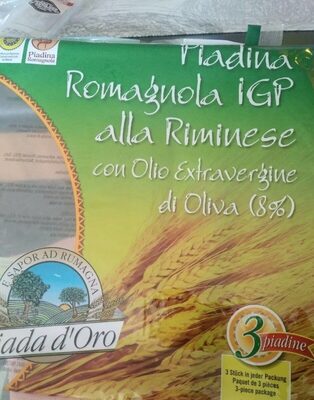 Piadina romagnola igp alla riminese front packaging