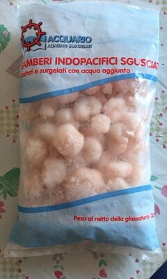 Gamberi indopacifici sgusciati front packaging