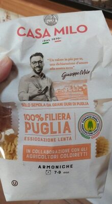 Pasta di semola grano duro Armoniche front packaging