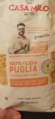 Pasta tubettoni  rigati front packaging