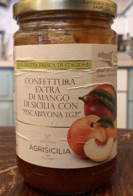 Confettura extra di mango di sicilia con pescabivona igp