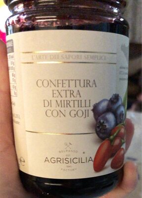 Confettura extra di mirtilli con Goji front packaging