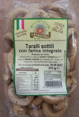 Taralli sottili con farina integrale