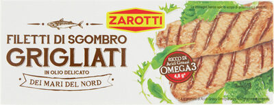 Filetti di sgombro grigliati dei mari del nord in olio delicato